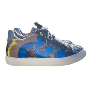 Zadig & Voltaire Nash Glitter Leopard Leather Sneakers ZV1747 Shoes — SZ 7.5 IOB